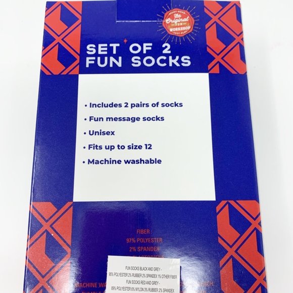 2 pr Socks Unisex Mens Fun Socks Gag Gift NEW - Picture 5 of 6